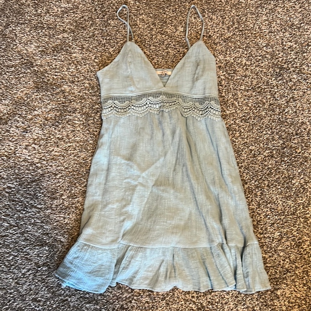 Short blue summer dress